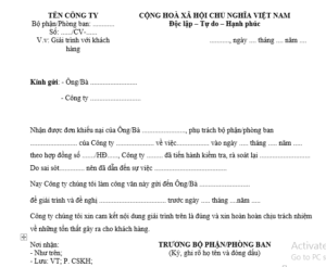 Mẫu công văn dùng để giải trình, làm rõ sự việc với khách hàng một cách chuyên nghiệp.