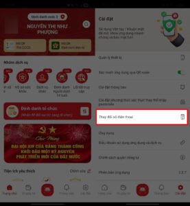 cách thay đổi số điện thoại định danh điện tử bước 3