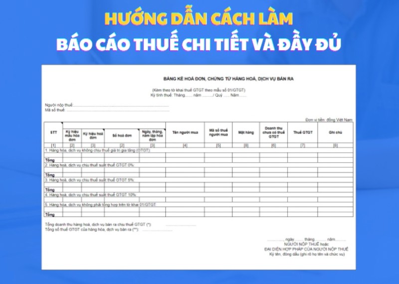 Hướng dẫn cách báo cáo thuế của công ty tnhh 1 thành viên
