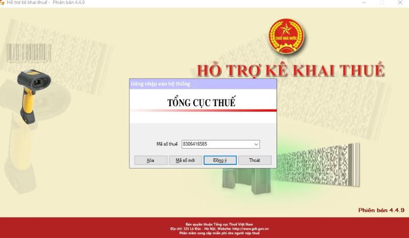 Đăng nhập phần mềm bằng mã số thuế cá nhân